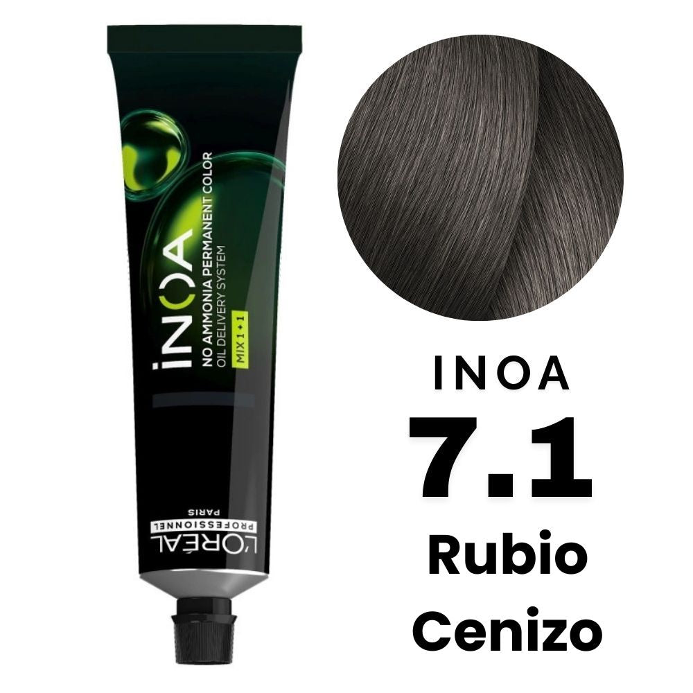 L'Oreal Inoa Profesional Nro.7.1 Rubio Cenizo 60gr