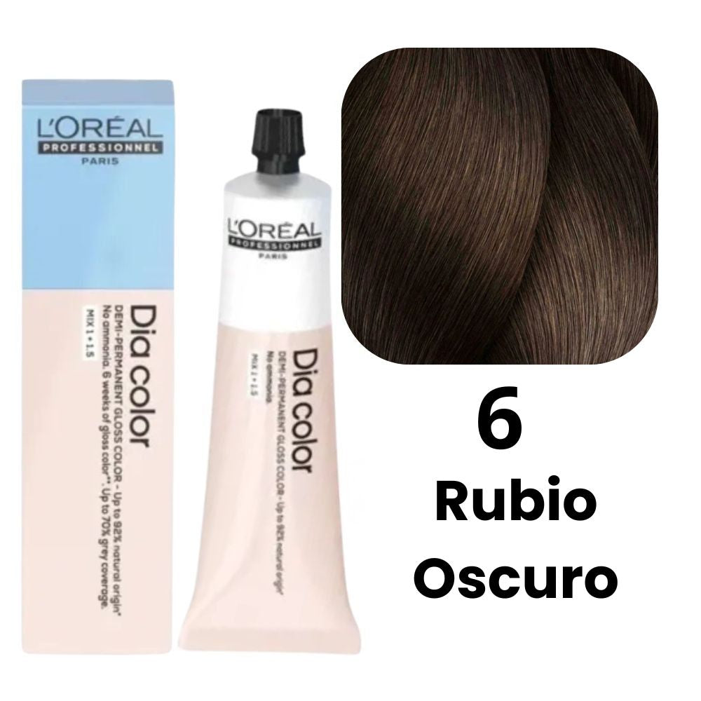 L'Oreal Tinte Dia Color N.6 Rubio Oscuro Sin Amoniaco 60ml