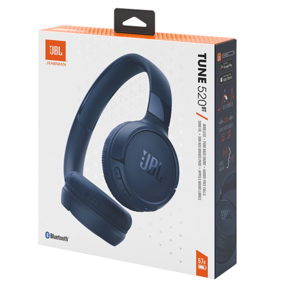 JBL Headphones Tune 520BT Audifonos Inalámbricos Blue