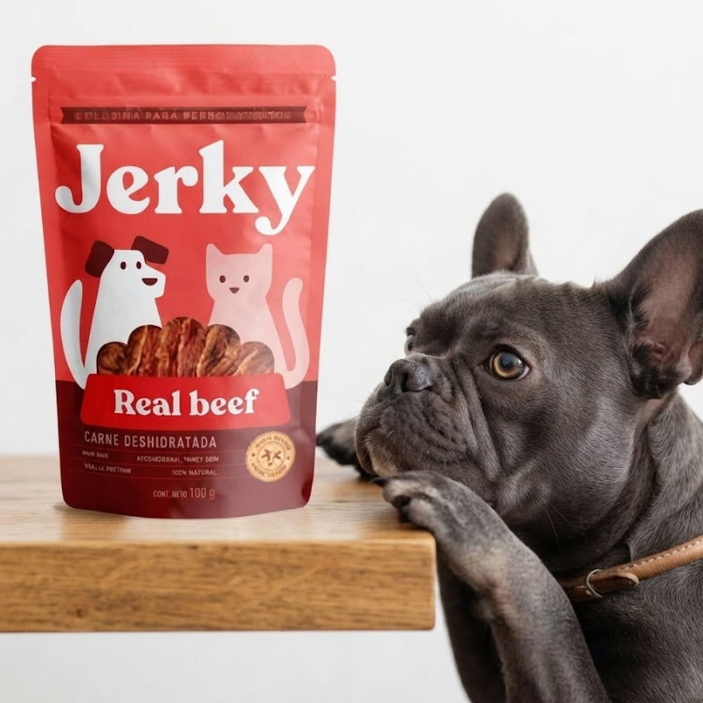 Jerky Real Beef Golosina para Perros y Gatos 100 gr