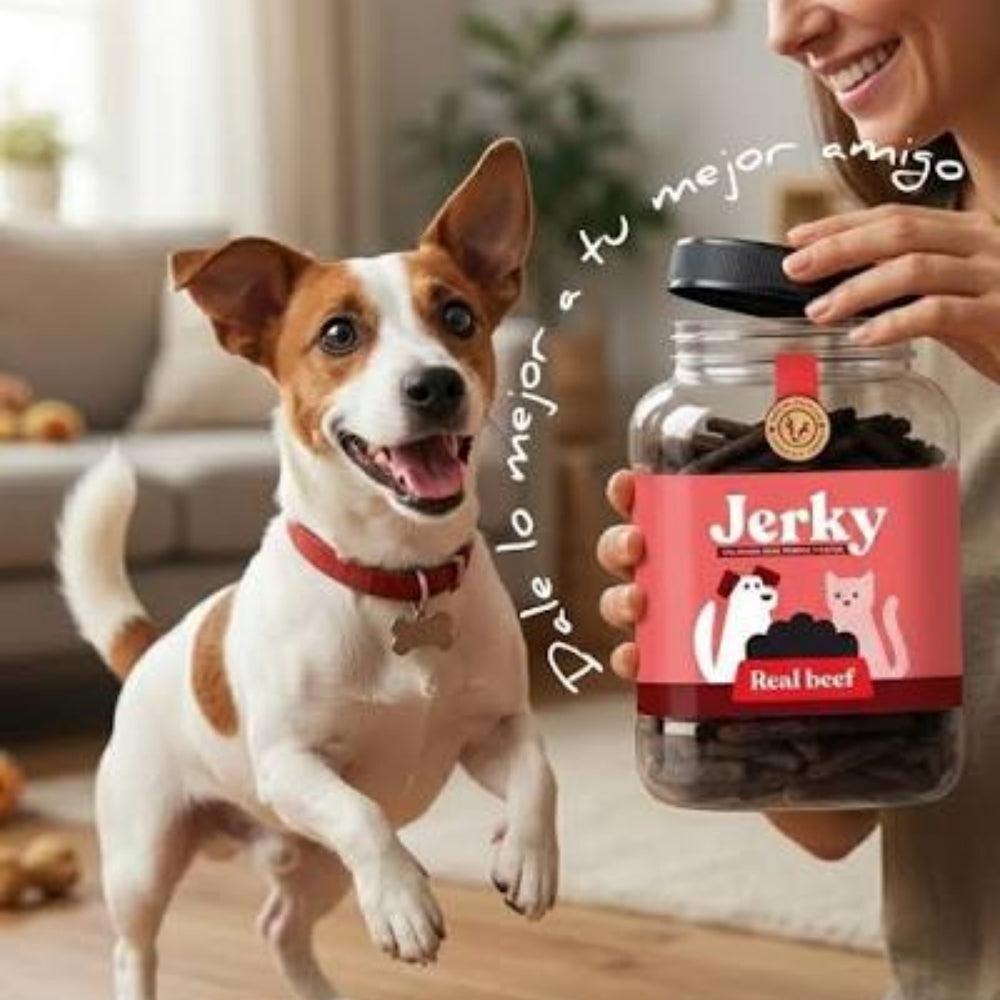 Jerky Real Beef Golosina para Perros y Gatos 800gr