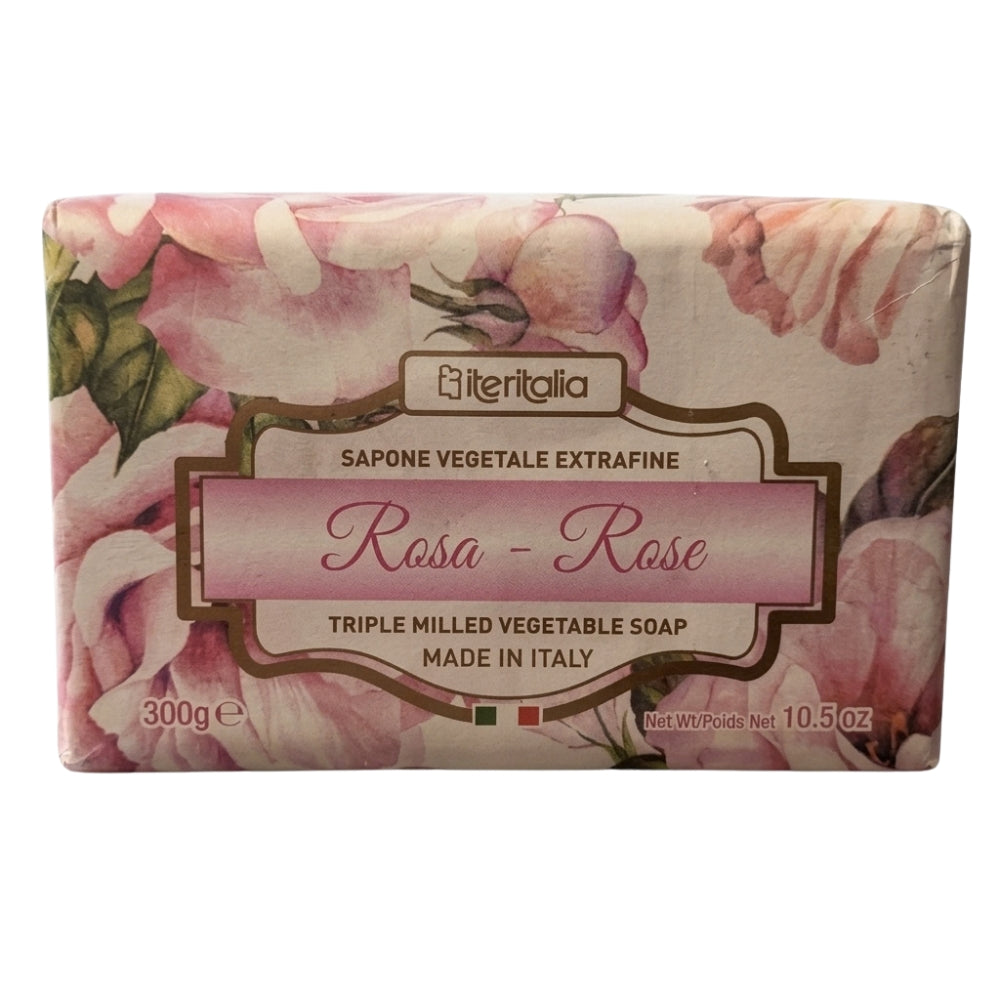 Iteritalia Jabón En Barra Rosa-Rose 300g