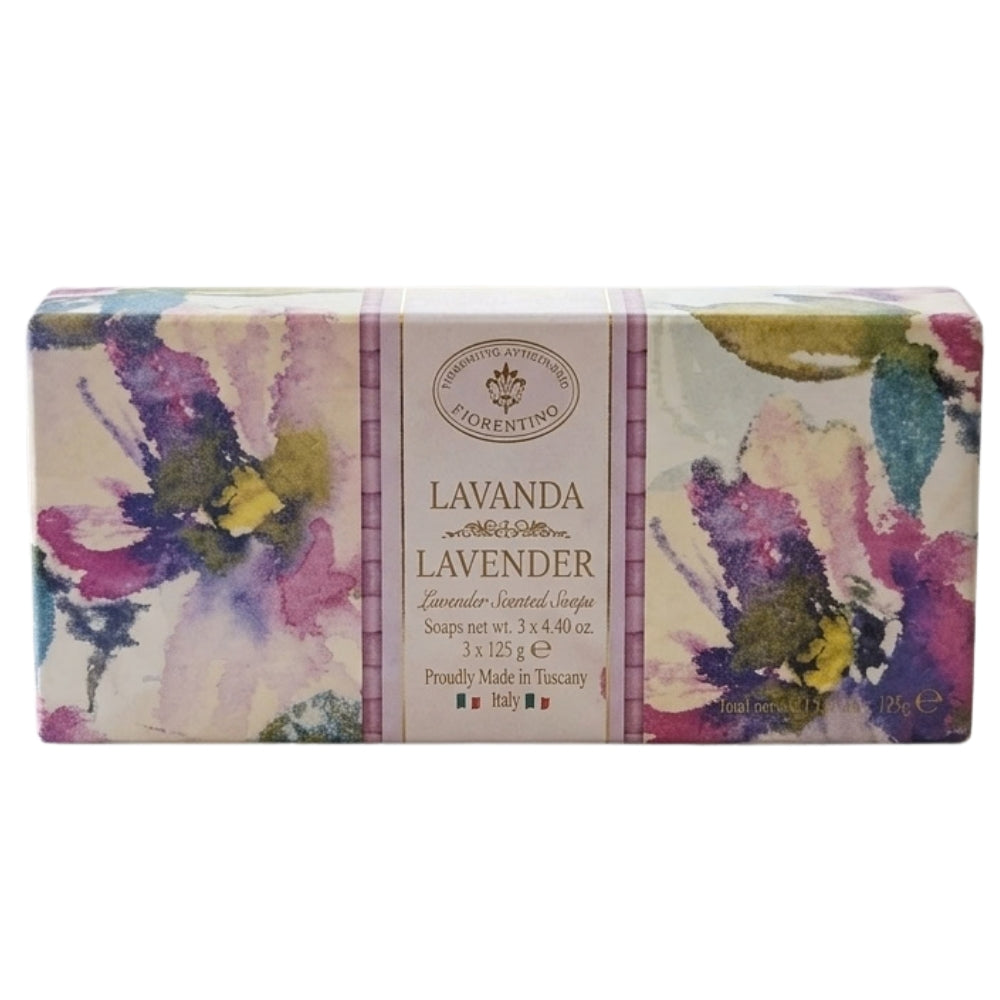 Jabón En Barra Saponificio Artigianale Fiorentino Lavanda 3Und x 125g c/u