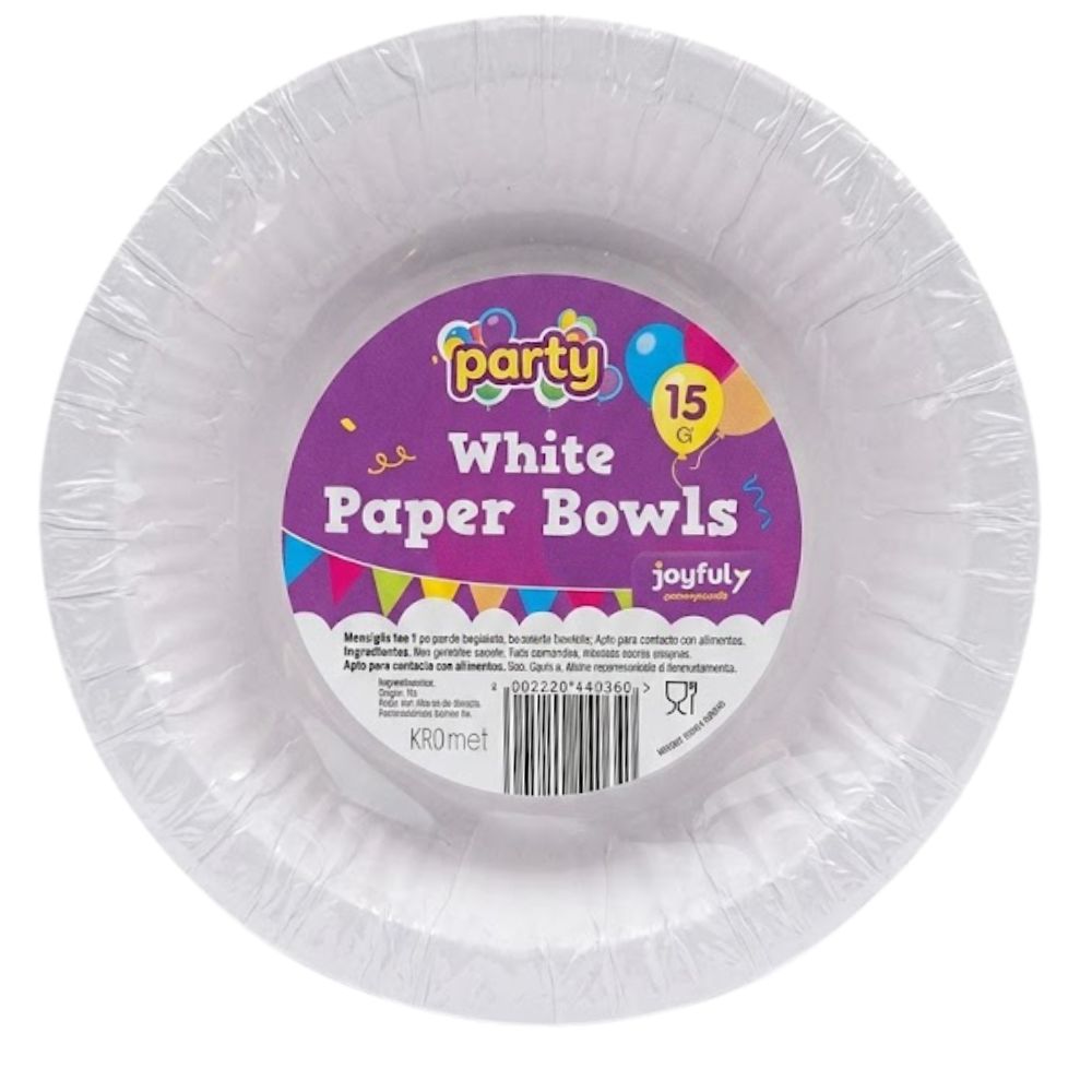Jaunty Party Platos De Papel Blancos 9" 15Und