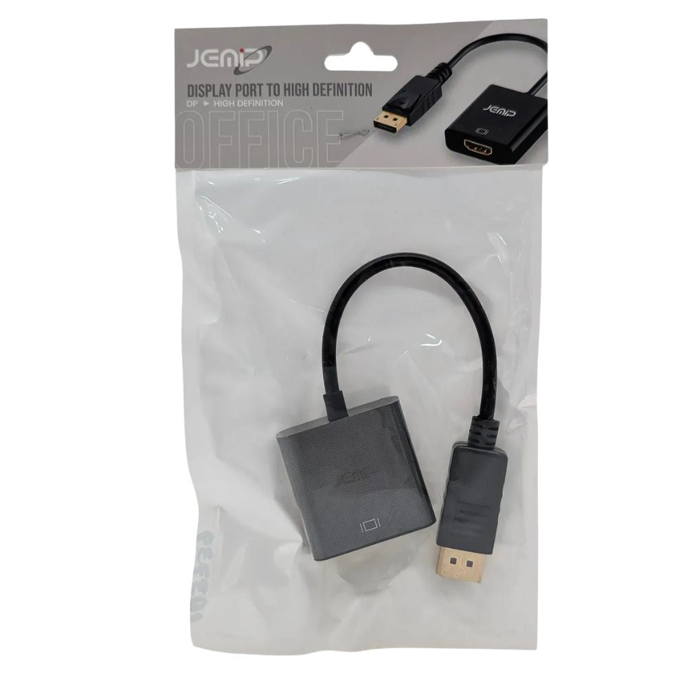 Jemip Cable Adaptador Office DP Macho A HDMI Hembra Color Negro