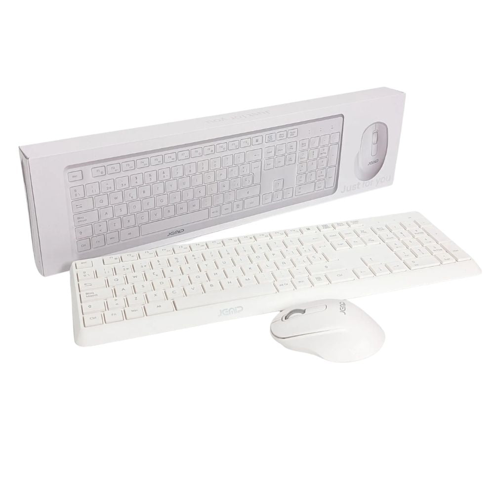 Jemip Combo De Teclado + Mouse Inalambrico Avant Garde Color Blanco