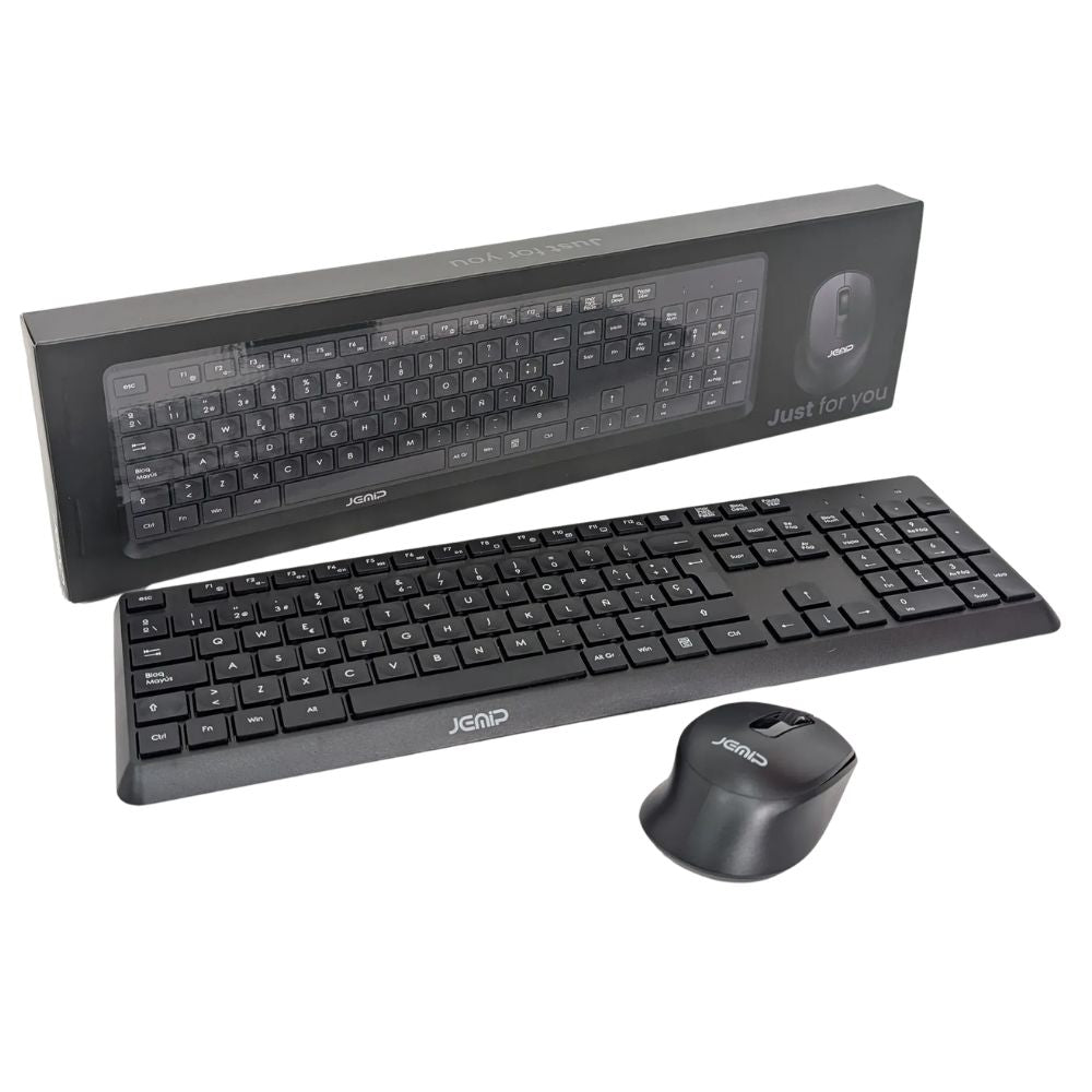 Jemip Combo De Teclado + Mouse Inalambrico Avant Garde Color Negro