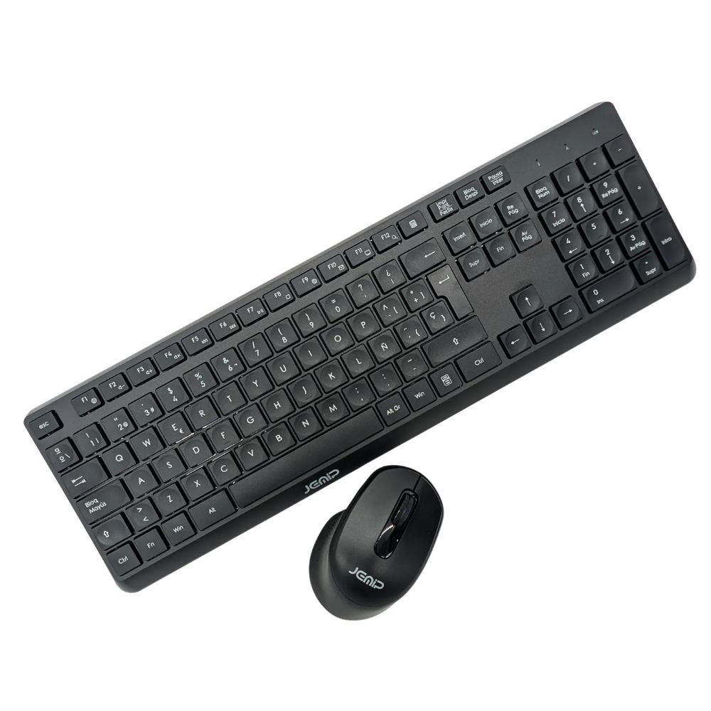 Jemip Combo De Teclado + Mouse Inalambrico Avant Garde Color Negro