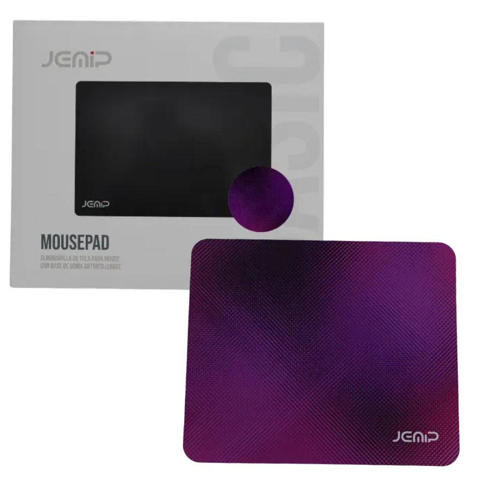 Jemip Mouse Pad Basic Purpura Profundo Con Base Antidelizante