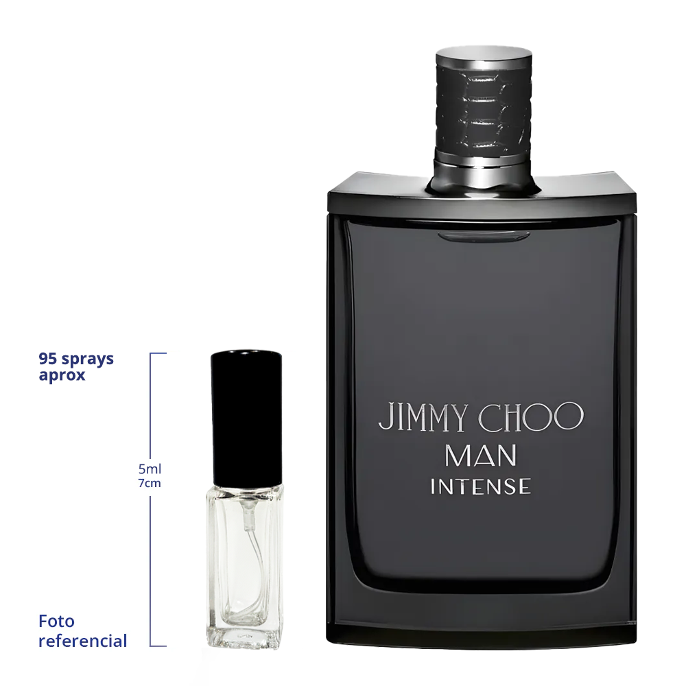 Jimmy Choo Men Intense Decant Travel Size 5ml y 10ml  de 75 a 150 Sprays Aprox Eau De Toilette For Men