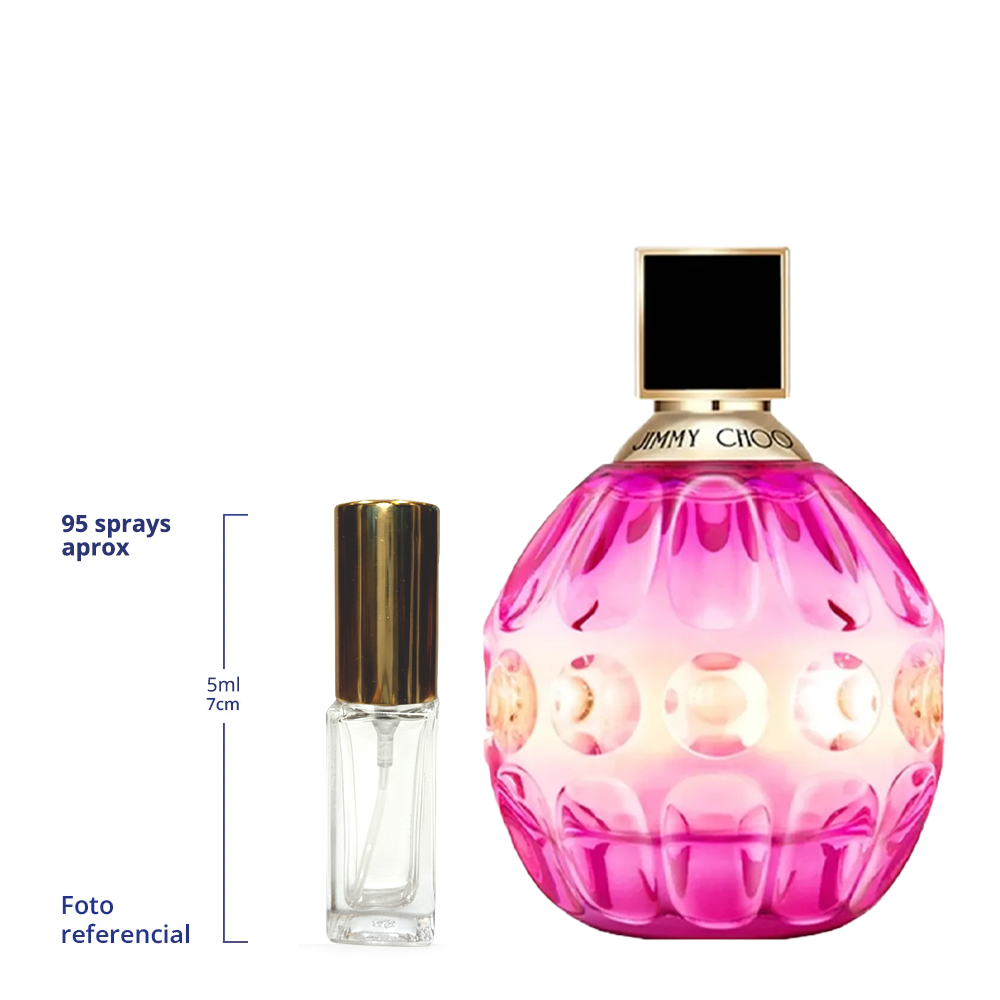 Jimmy Choo Rose Passion Decant Travel Size 5ml y 10ml de 75 a 150 Sprays Aprox Eau De Parfum For Woman