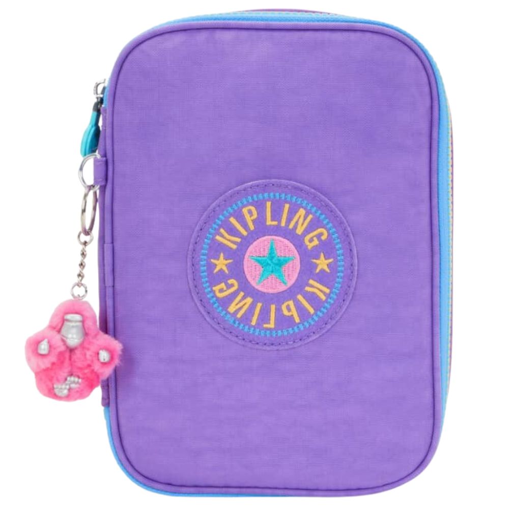 Kipling Cartuchera 100 pens Rainbow Pop Playfulviolet