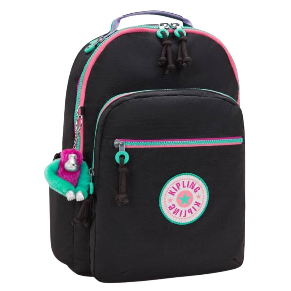 Kipling Bulto Seoul Rainbow Fun Jet Black