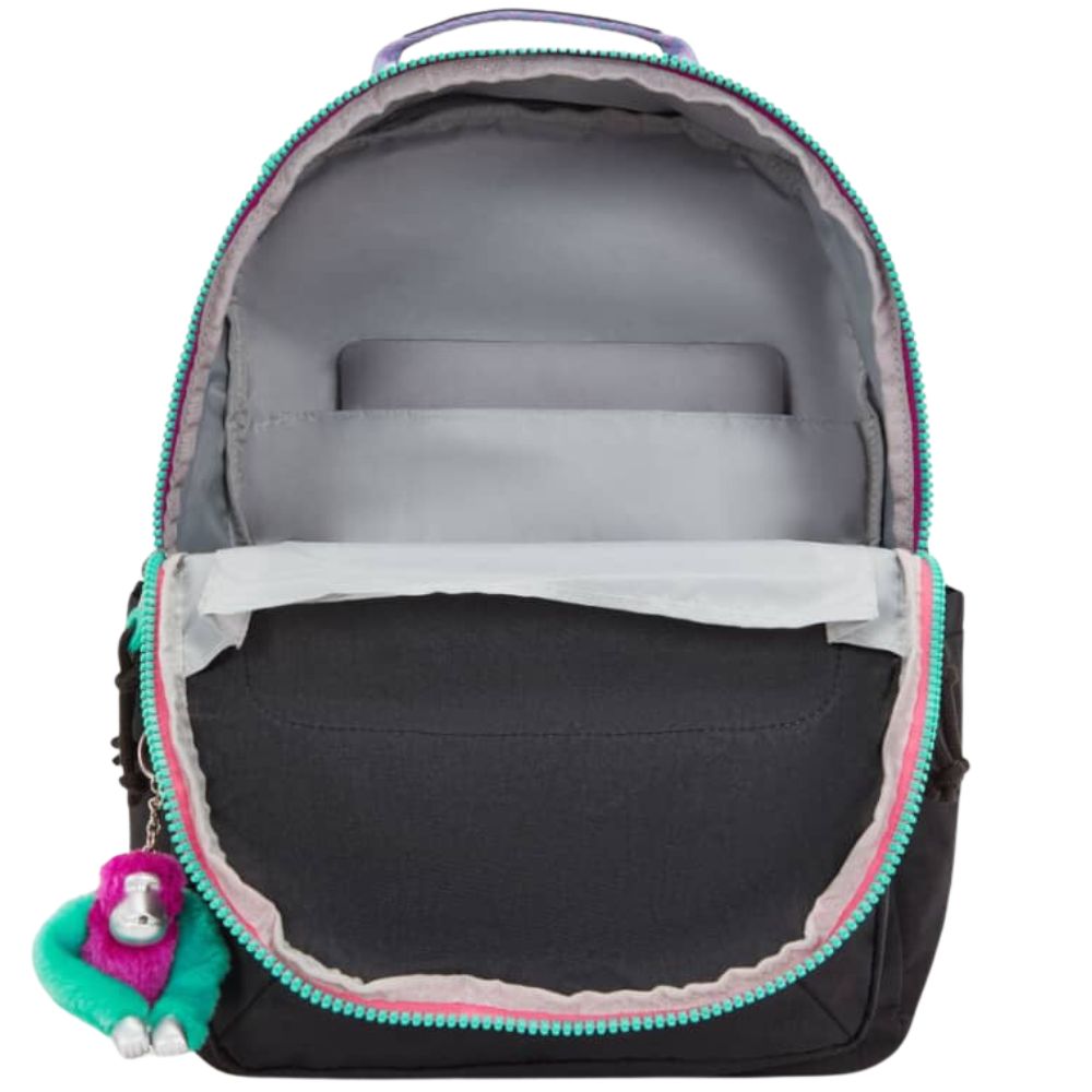 Kipling Bulto Seoul Rainbow Fun Jet Black