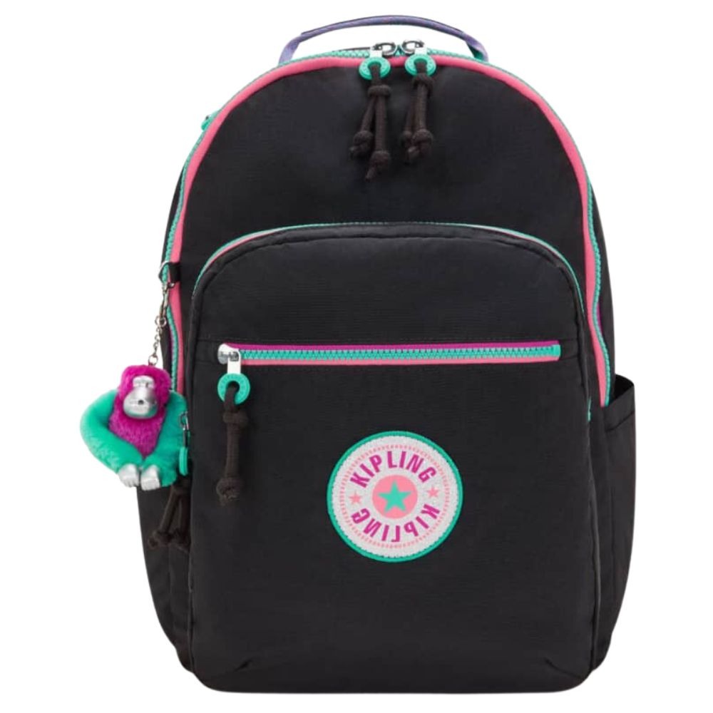 Kipling Bulto Seoul Rainbow Fun Jet Black