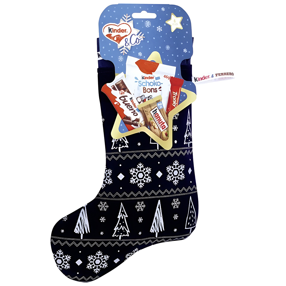 Chocolates Kinder Bota Azul de Navidad 6 Chocolates Variados