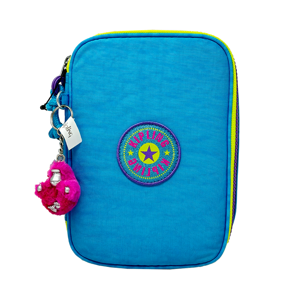 Kipling Cartuchera 100 pens Rainbow Fun Powder Blue