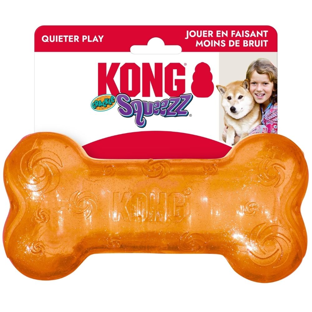 Kong Juguete Para Perros Squeezz Crackle Bone Medium