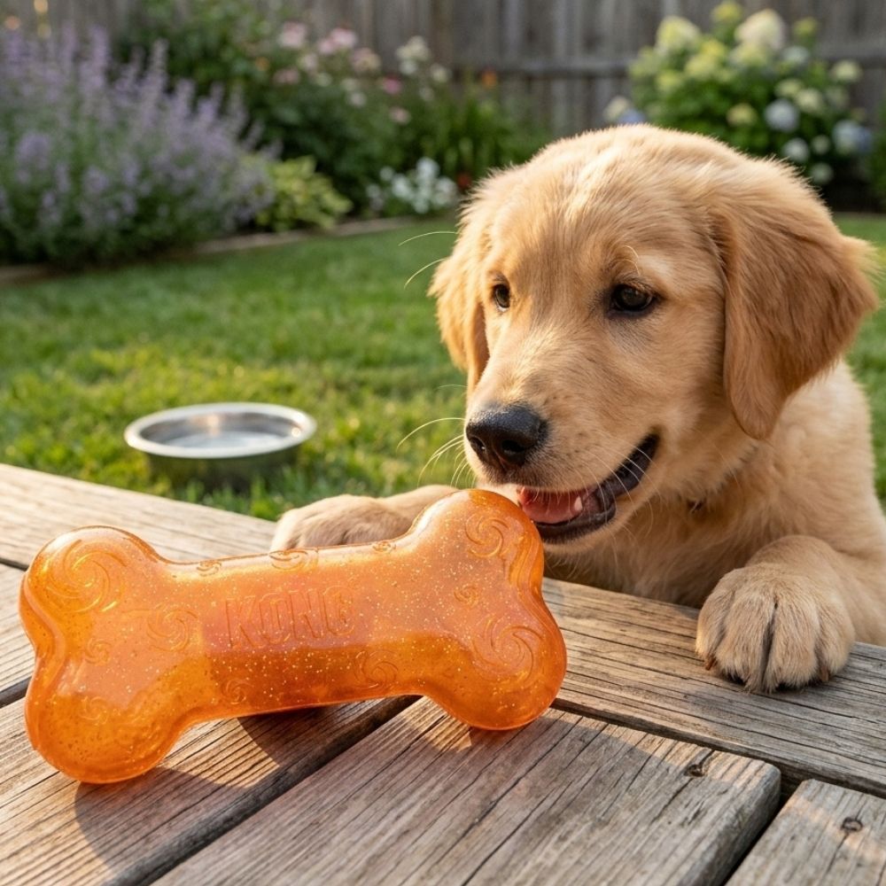 Kong Juguete Para Perros Squeezz Crackle Bone Medium