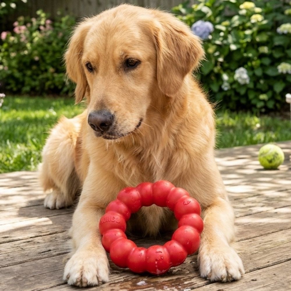 Kong Juguete Para Perros Ring 2 Tamaños Color Rojo