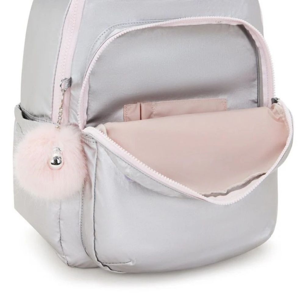 Kipling Bolso Mediano Seoul Silver Glow Met