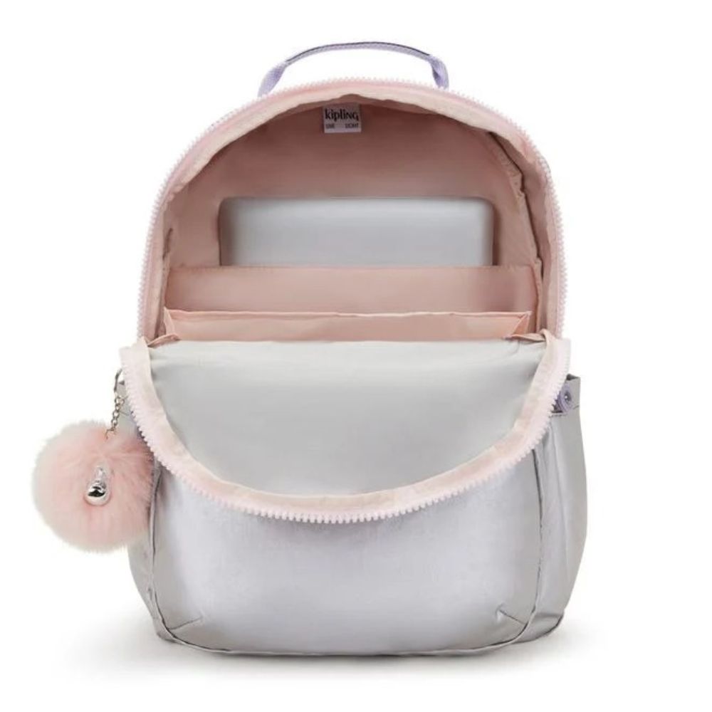Kipling Bolso Mediano Seoul Silver Glow Met