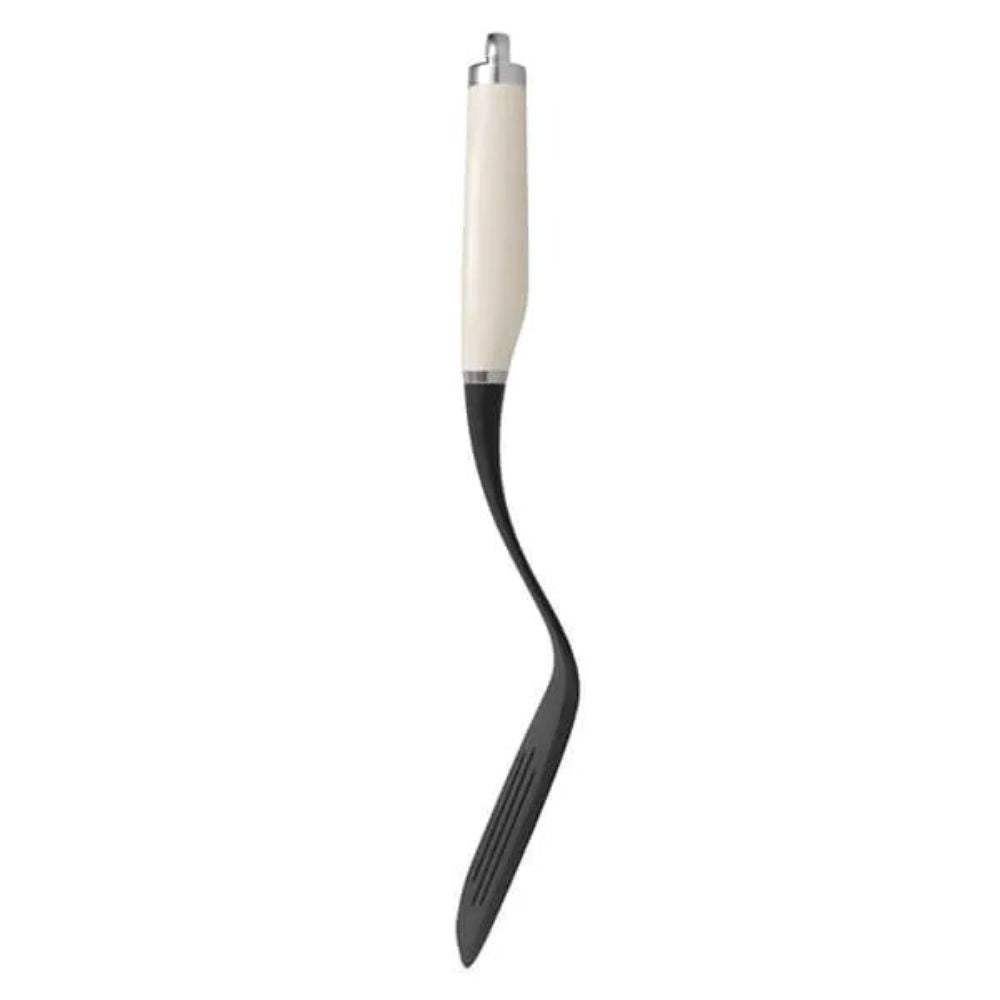 KitchenAid Espatula Ranurada Antiadherente Con Argolla Crema