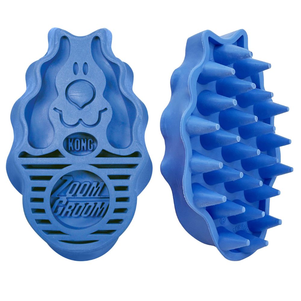 Kong Cepillo De Masaje Para Perros Zoomgroom Dos Colores