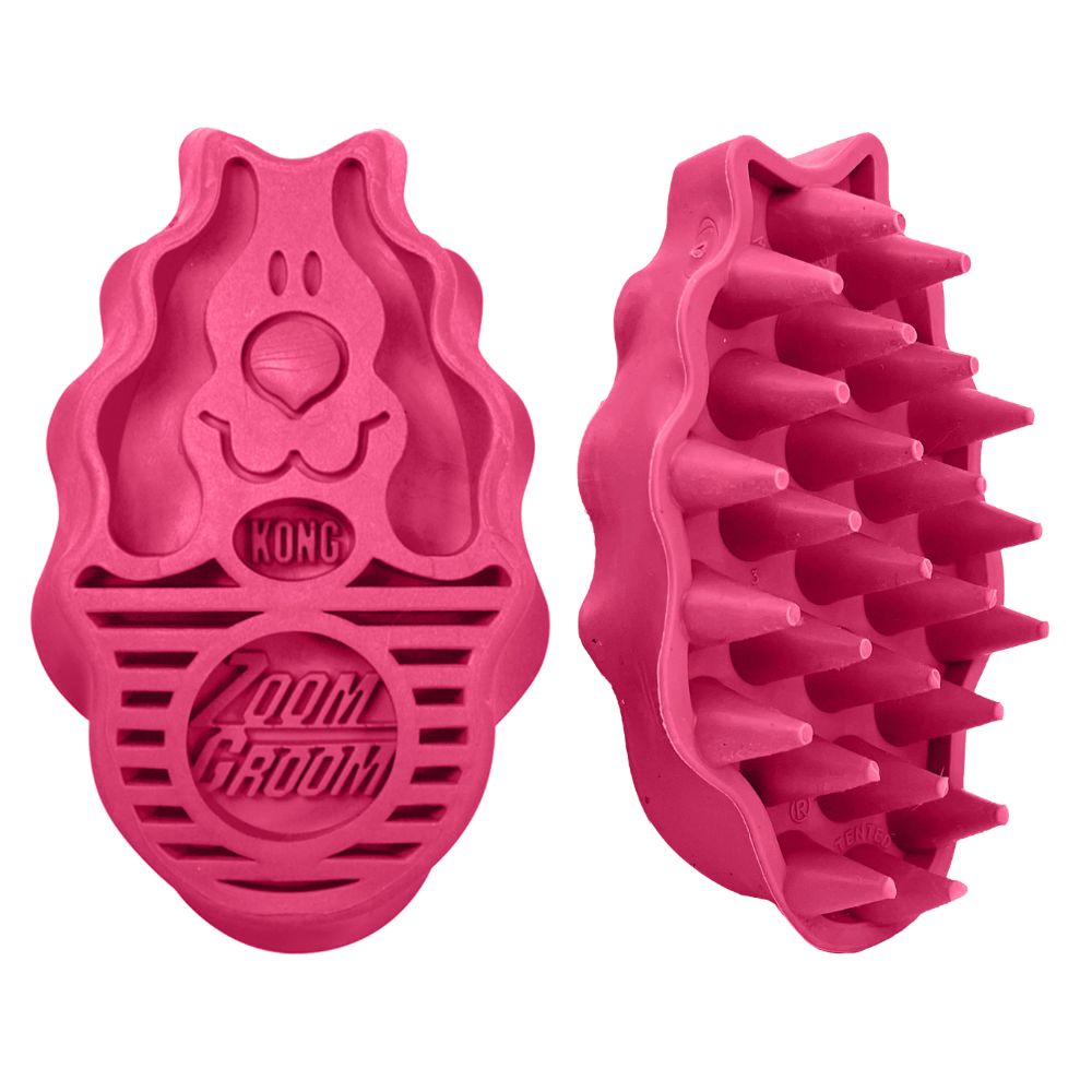 Kong Cepillo De Masaje Para Perros Zoomgroom Dos Colores