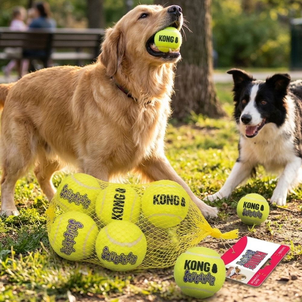 Kong Juguete Para Perros Squeaksair Balls Medium 6Und