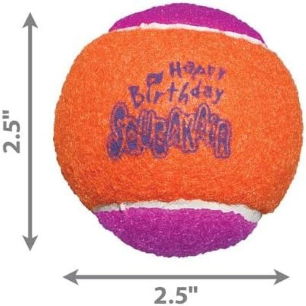 Kong Juguete Para Perros Squeaksair Balls Birthday Medium 3Und