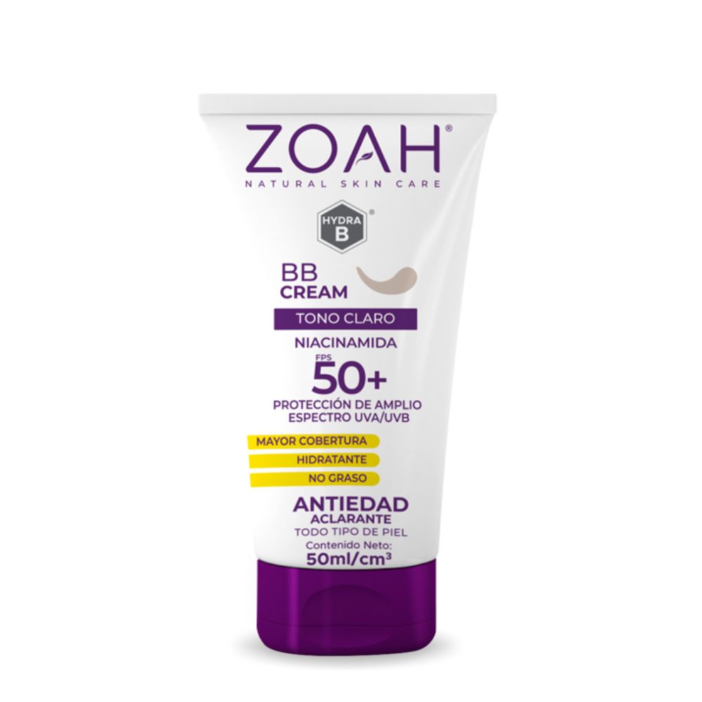 Zoah BB Cream Tono Claro Niacinamida FPS 50+