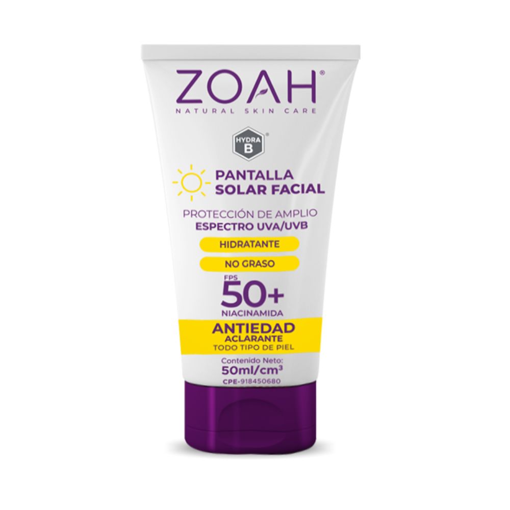 Zoah Pantalla Solar Facial FPS 50+ 50ml