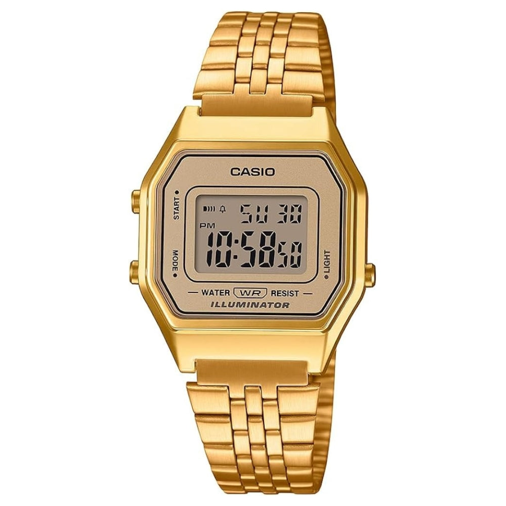 Casio Reloj Casual Correa De Acero Inoxidable Para Dama Gold Vintage