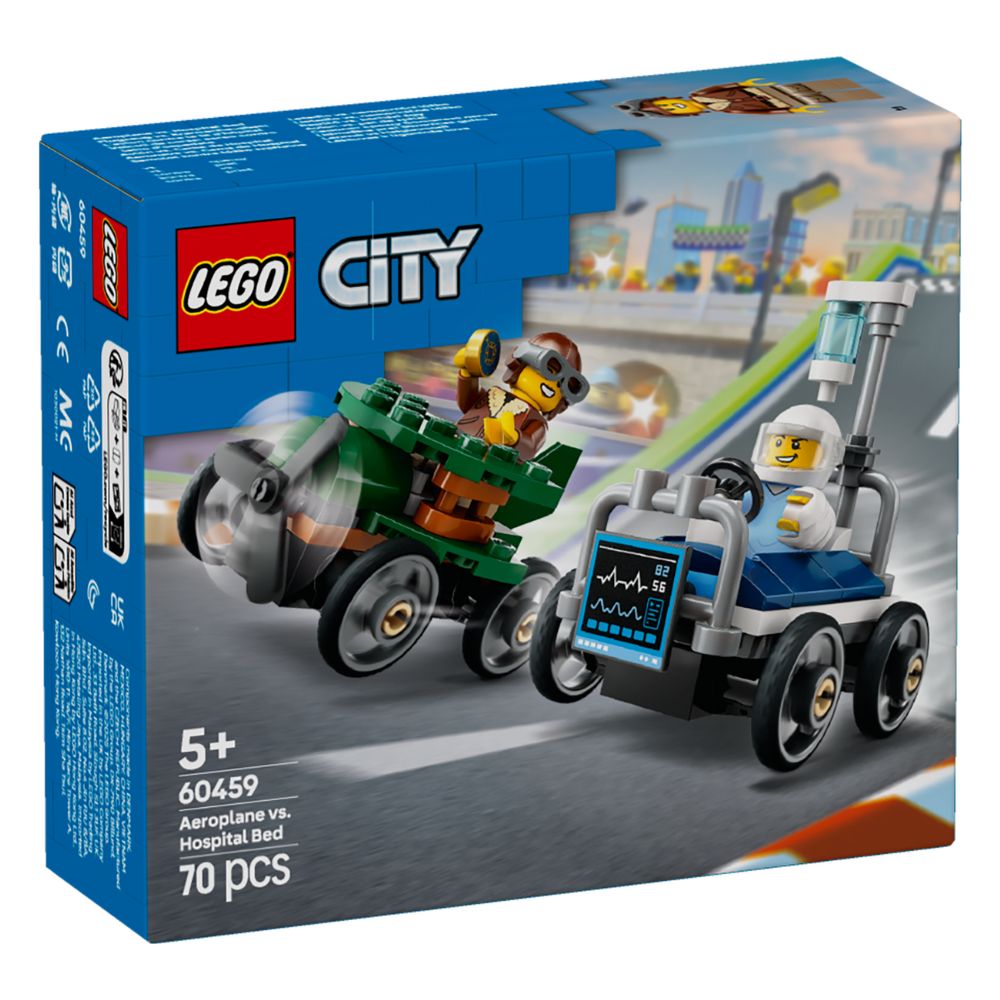 Lego City Airplane vs. Hospital Bed 70pzas 5+