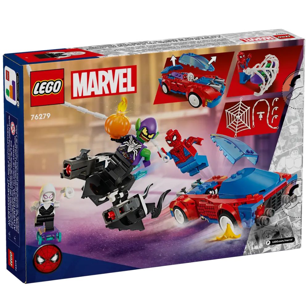 Lego Marvel Spider-Man Race Car & Venom Green Goblin 227 Piezas