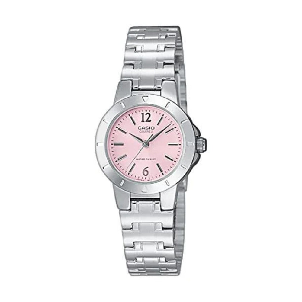 Casio Reloj Casual Correa De Acero Inoxidable Para Damas Silver