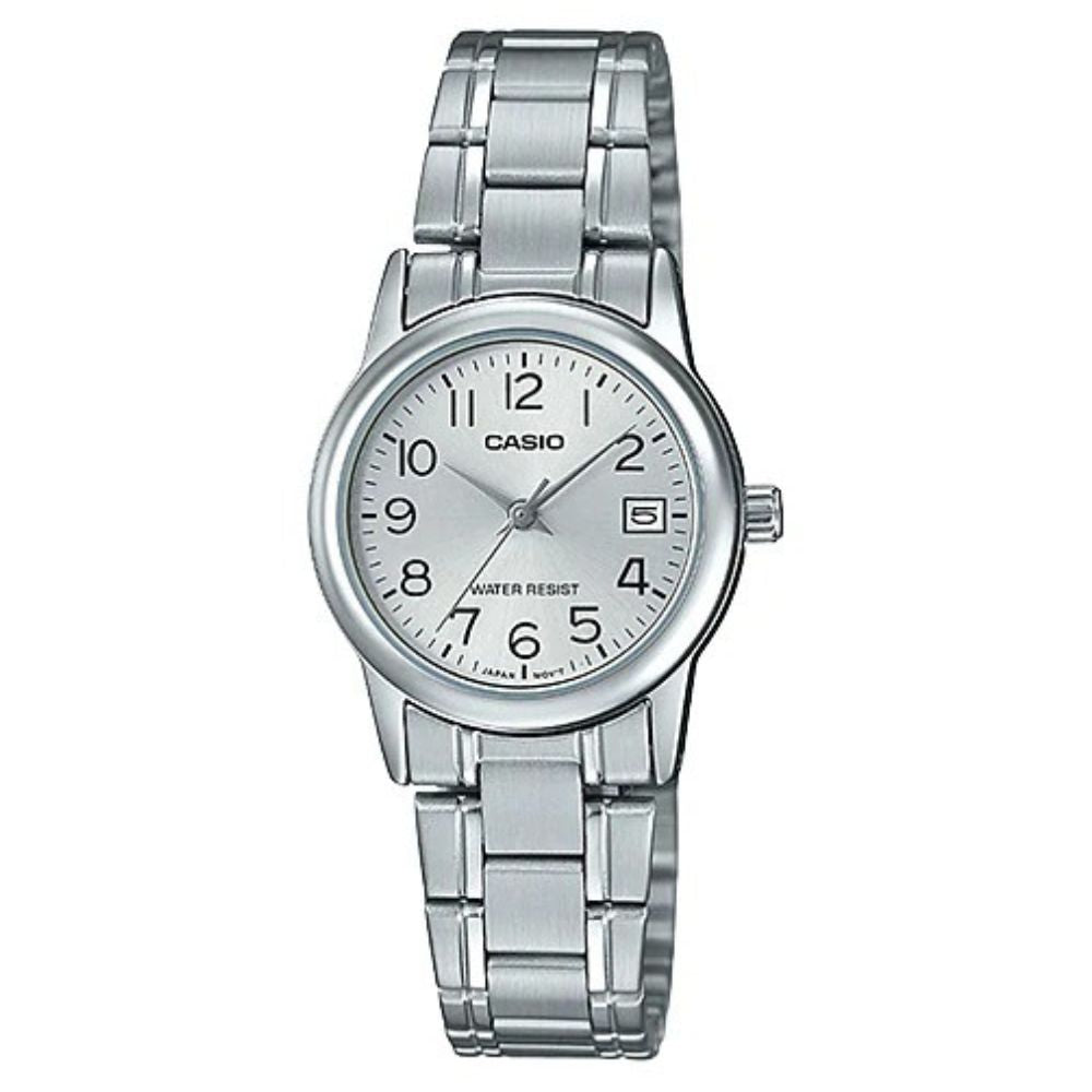 Casio Reloj Casual Correa De Acero Inoxidable Para Dama Silver