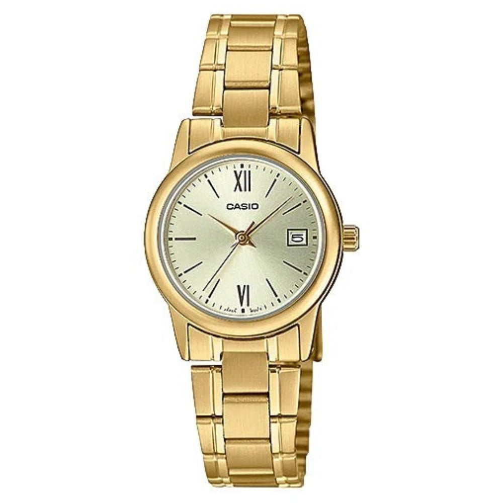 Casio Reloj Casual Correa De Acero Inoxidable Para Dama Gold