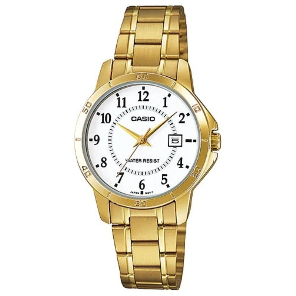 Casio Reloj Casual Correa De Acero Inoxidable Para Dama Gold