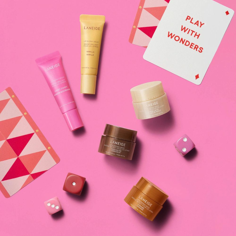 Laneige Midnight Minis Set De Bálsamo Labial Iluminador Y Mascarilla Labial Para Dormir