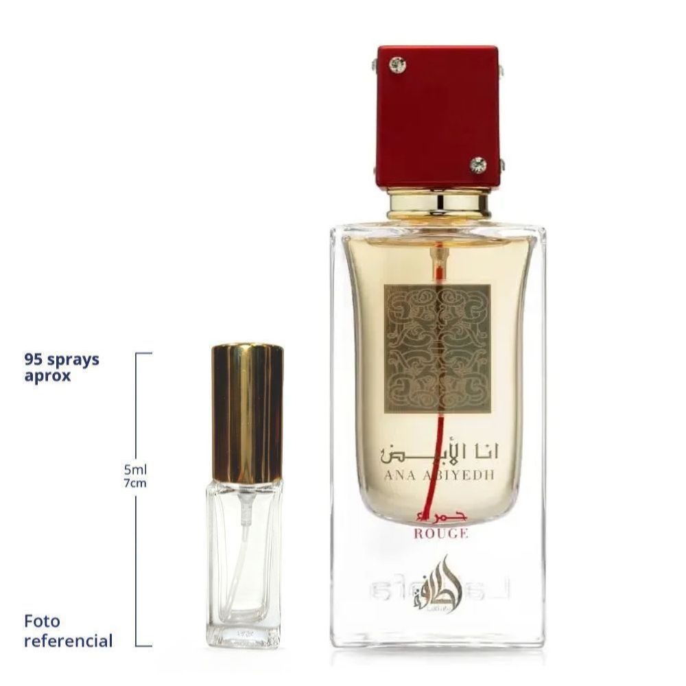 Lattafa  Ana Abiyedh Rouge Decant Travel Size Eau De Parfum Unisex