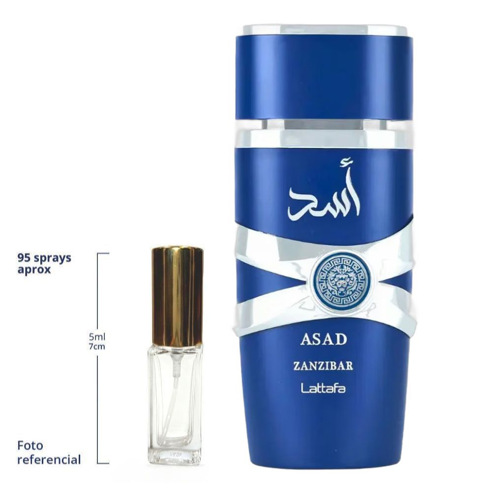 Lattafa Asad Zanzibar Decant Travel Size Eau De Parfum For Men