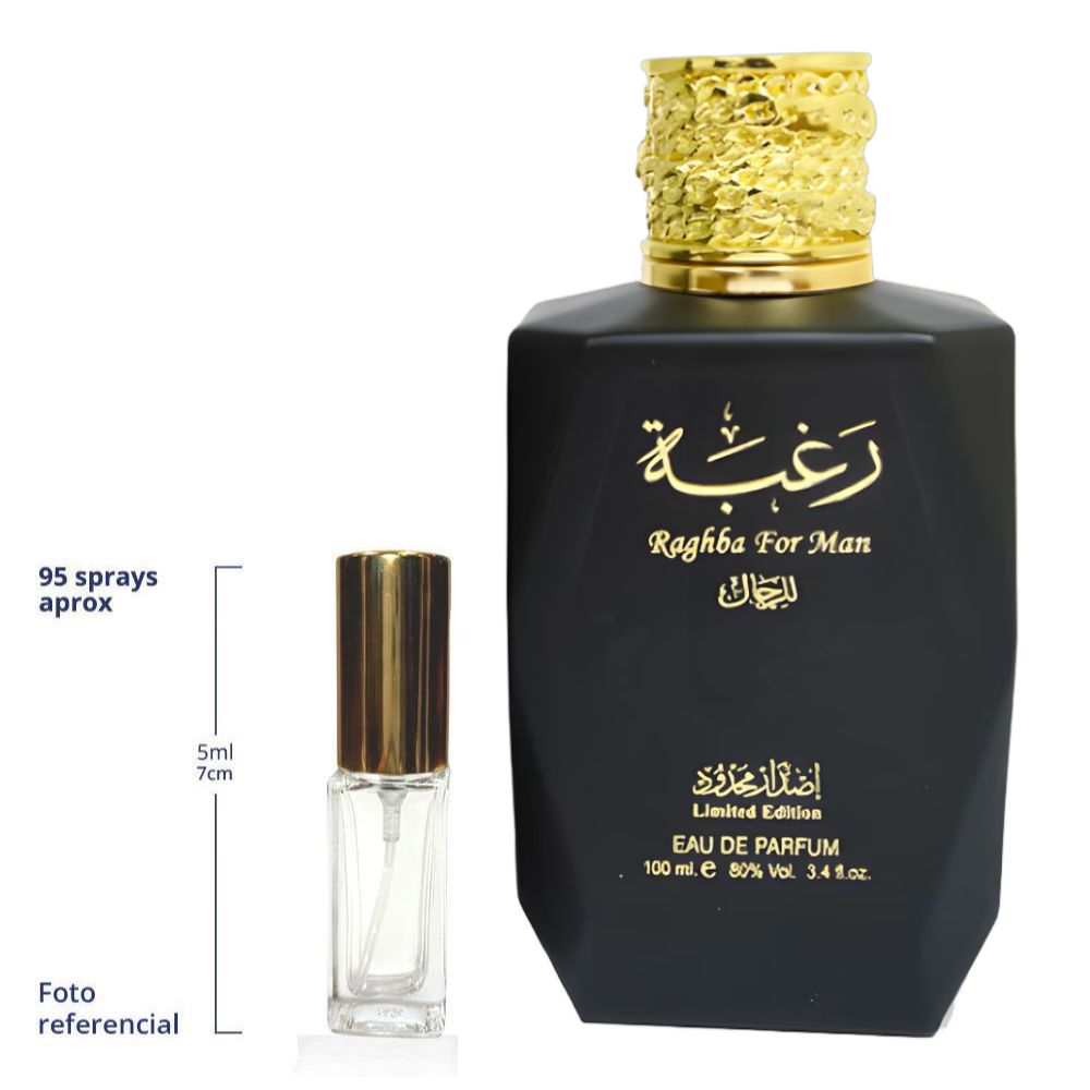 Lattafa Raghba Decant Travel Size Eau De Parfum For Men