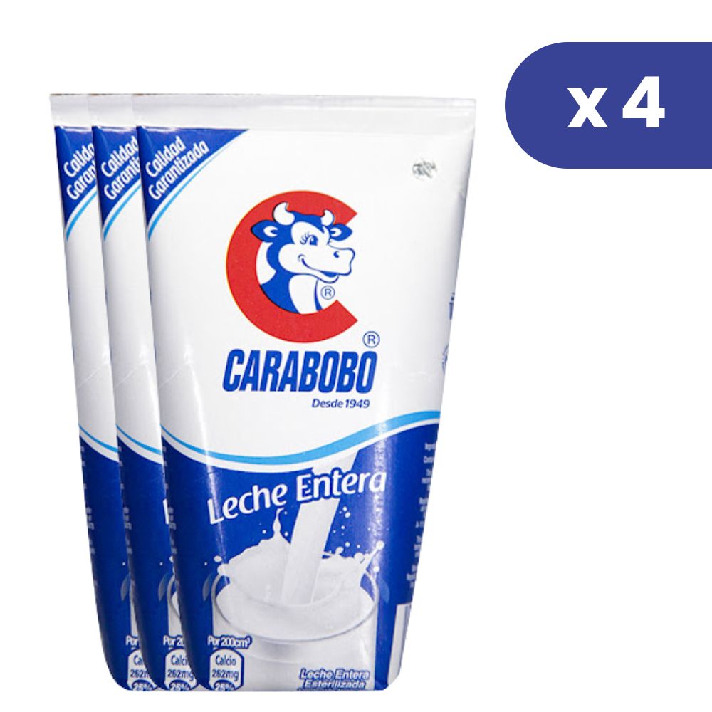 Carabobo Leche Entera 200ml 4Und