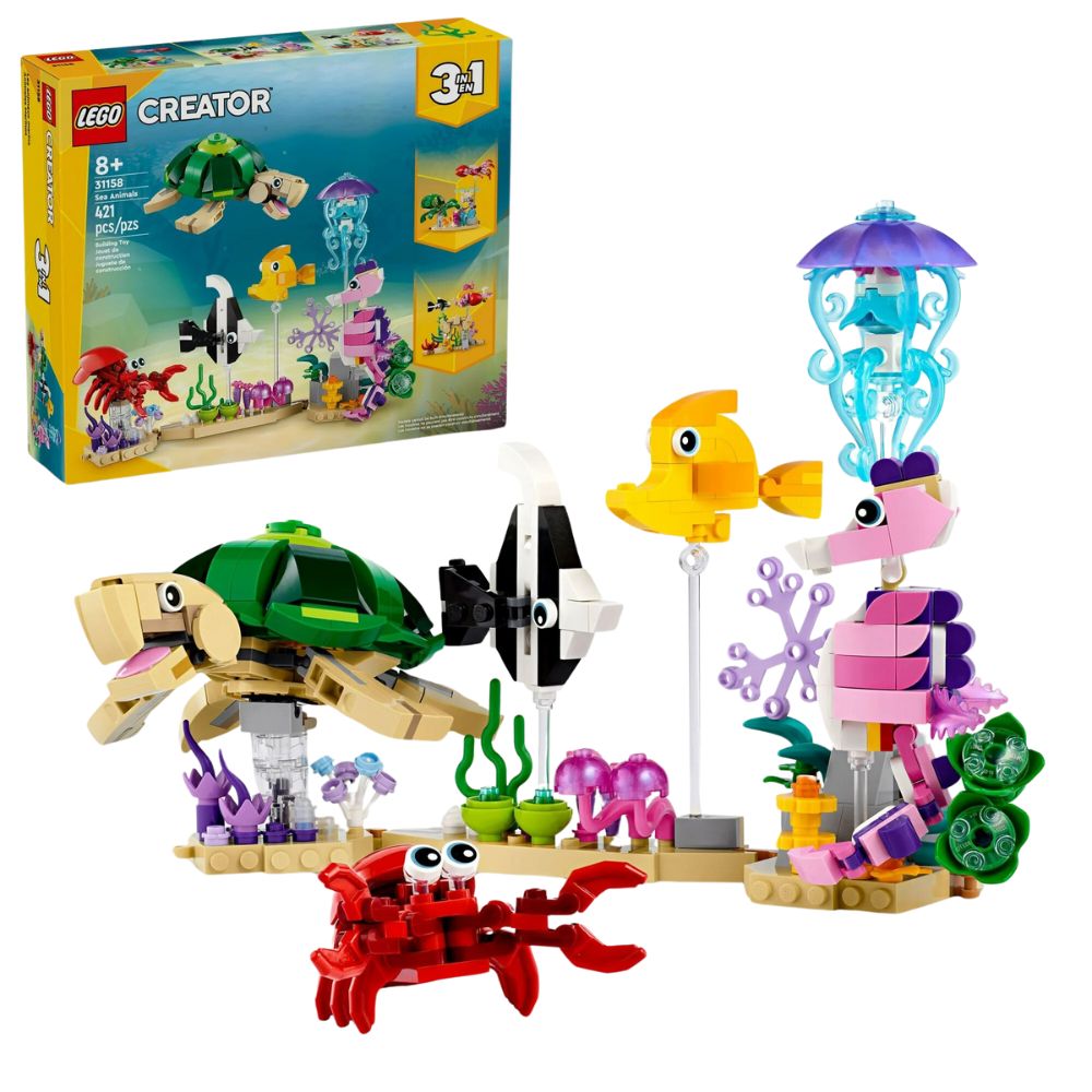 Lego 3en1 Creator Sea Animals 421 Piezas