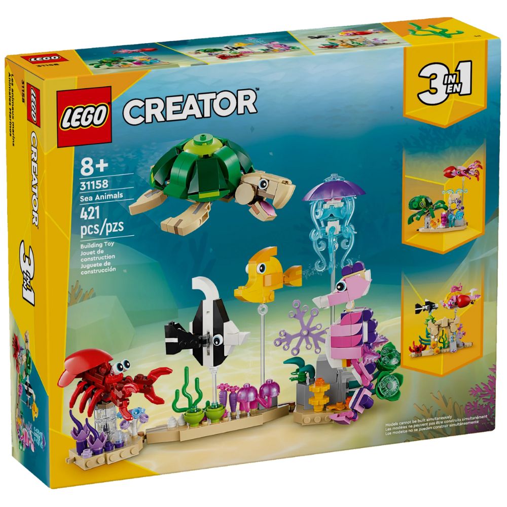 Lego 3en1 Creator Sea Animals 421 Piezas