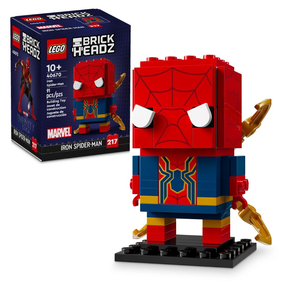 Lego Brick Headz Iron Spider-Man 91 Pzs 10+