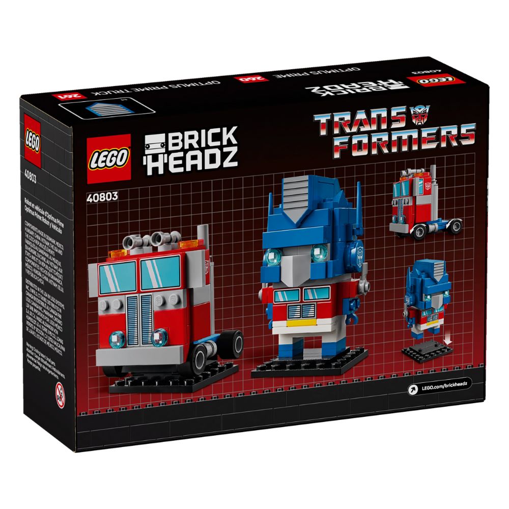 Lego Brick Headz Transformers Optimus Prime Robot & Vehicle 237 Pzs 10+