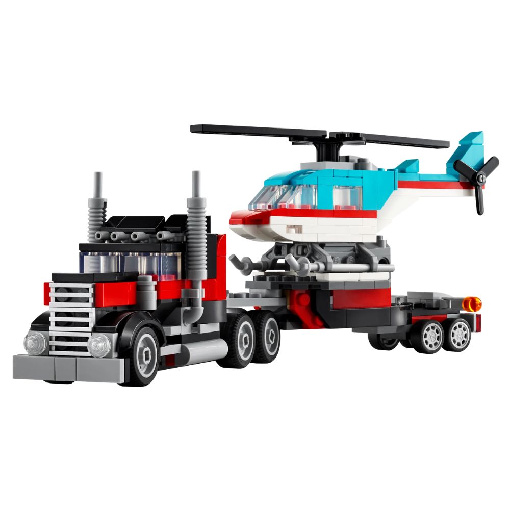 Lego Creator Flatbed Truck With Helicopter 270 Pzs 7+